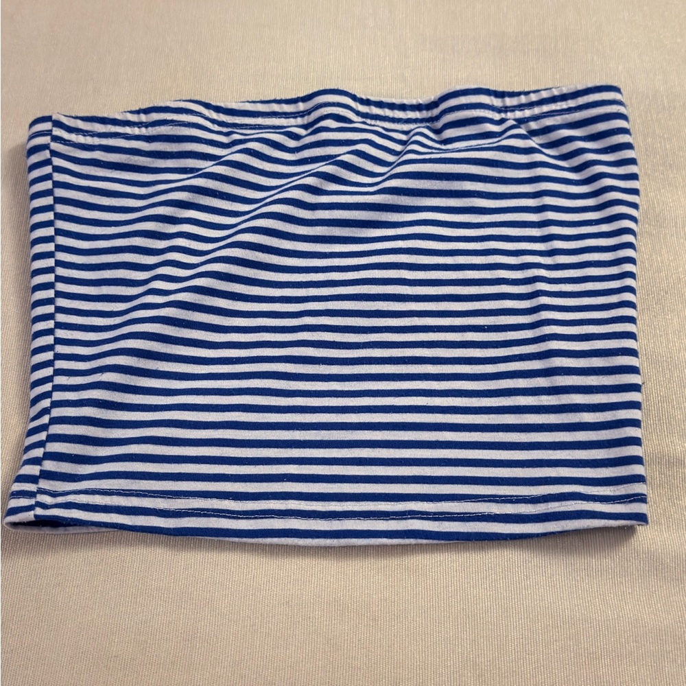 SHEIN Blue and White Striped Top